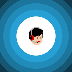 isolated help flat icon operator element vector image