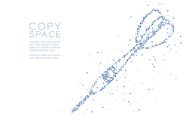 abstract geometric circle dot molecule particle vector image