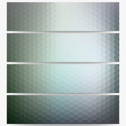 abstract hexagonal headers set blurred design vector image