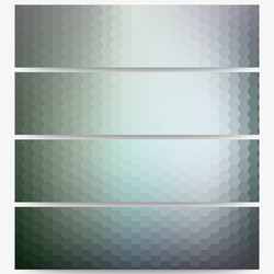 abstract hexagonal headers set blurred design vector