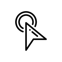 click icon thin linear style design isolated vector image