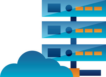 cloud computing database vector image