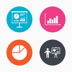 diagram graph pie chart presentation billboard vector image