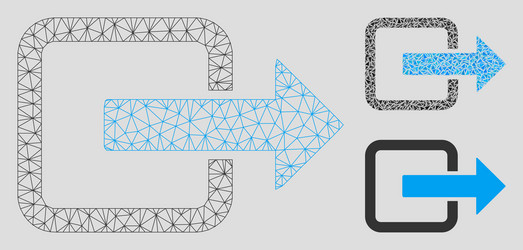 exit door mesh wire frame model vector image