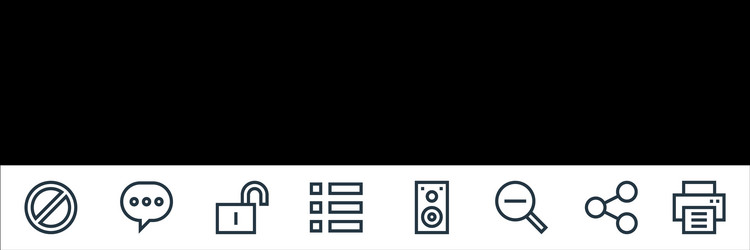 web essentials line icons linear set quality vector image