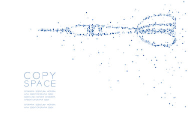 abstract geometric circle dot molecule particle vector image