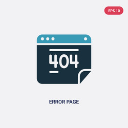 two color error page icon from user interface vector image