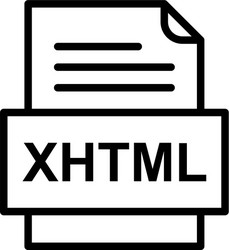 xhtml file document icon vector image