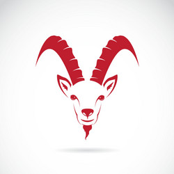 Goat Head Icon - White Background Vector Image