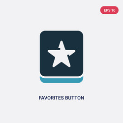 two color favorites button icon from user vector image