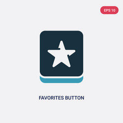 Two color favorites button icon from user vector