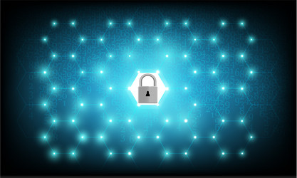 Network Connection & Data Security vector image