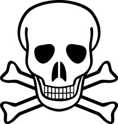 Skull and Crossbones Symbol Vector Image
