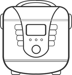 Symbol of multivarka line art vector