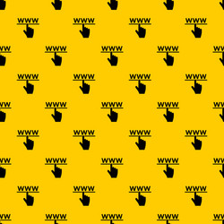 hand cursor and website pattern vector image