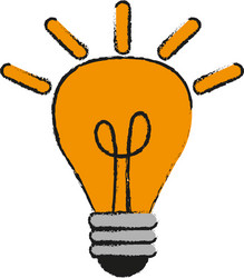 regular lightbulb icon image vector image