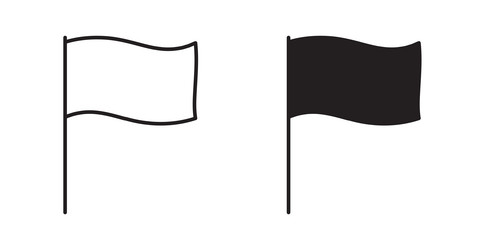 flag icon set in thin line for web vector image