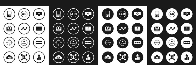 set computer monitor share create account screen vector image