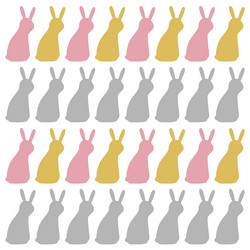 spring bunnies design pattern texture vector image