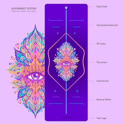 Alignment Yoga Mat - Tribal Motif Vector Image