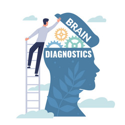 Brain diagnostics patients mind examination vector