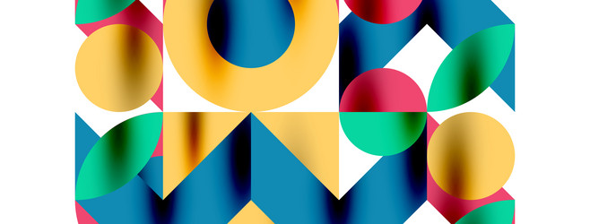 circle pattern round elements with lines vector image
