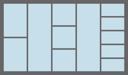 dimensions trendy bento grid layout style vector image