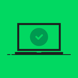 notebook with check mark like online vote icon vector image