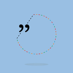 quotation marks with thin line speech vector image