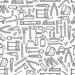 Construction and building pattern carpentry tools Vector Image