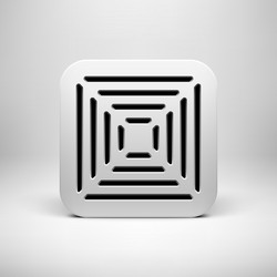 white abstract app icon button template vector image