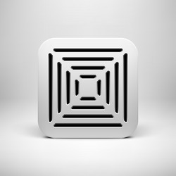 white abstract app icon button template vector