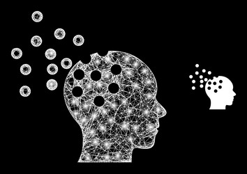 polygonal network mesh intellect synthesis vector image