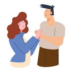 Couple lovers hugging Royalty Free Vector Image