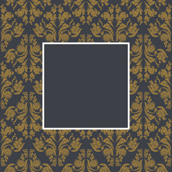 damask pattern and frame vector image