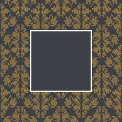 Damask pattern and frame vector