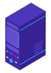 database block with information storage system vector image