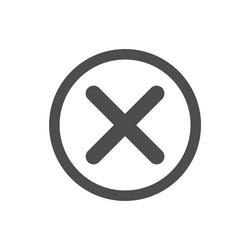 Delete Icon - Cross Symbol vector image