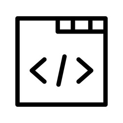 web programming icon vector image