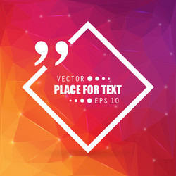 abstract concept empty speech square quote vector image