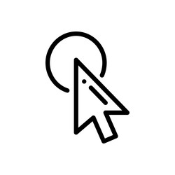 click icon thin linear style design isolated vector image