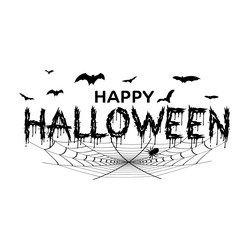 happy halloween greeting card wirh handdrawn vector image