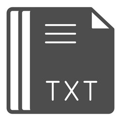 Paper sheets text document file txt solid icon vector