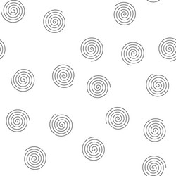 seamless pattern of random spirals abstract vector image