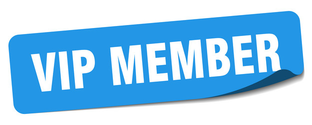 Vip member sticker vip member label Royalty Free Vector