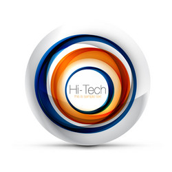 Digital techno sphere web banner button or icon vector