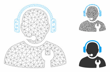 service operator mesh network model vector image