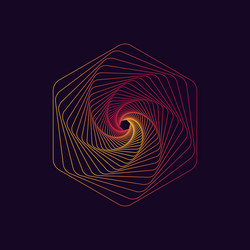 Dynamic Hexagonal Waves vector image
