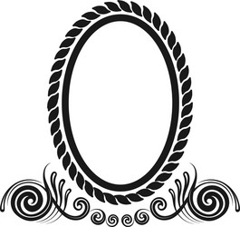 Oval frame with a meander Royalty Free Vector Image