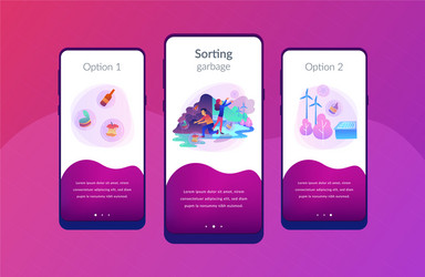 Renewable resource ui ux app interface template Vector Image